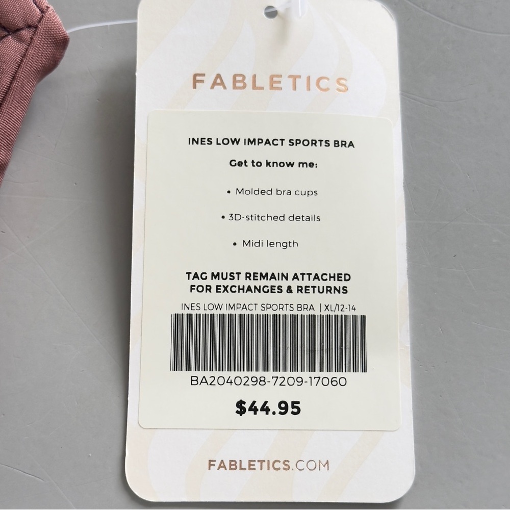 Fabletics Ines Low Impact Sports Bra Size Extra Large XL 12-14 - Picture 8 of 14